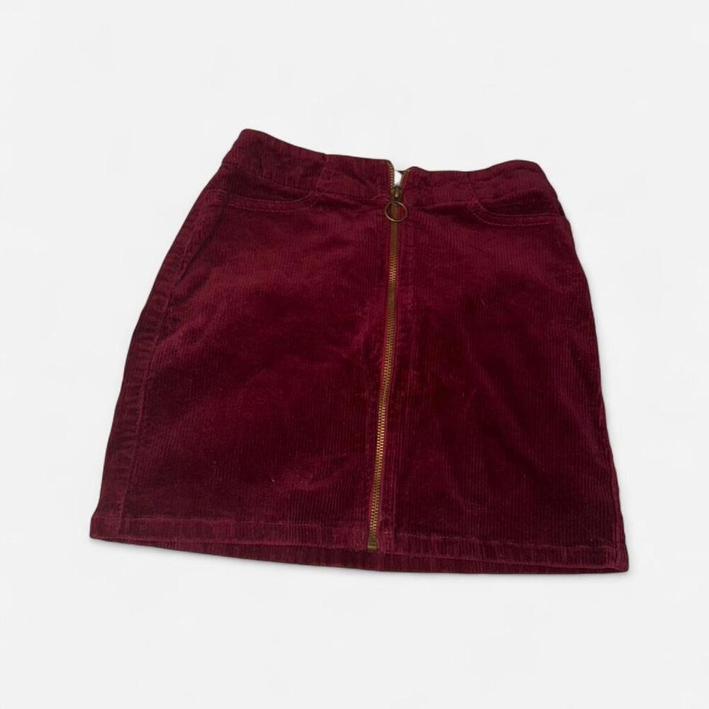 Mudd-clothing Women's Burgundy and Red Skirt